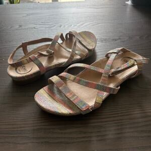 Abeo Biosystem Samantha Rainbow Slingback Strappy Orthotic Sandals Womens 10